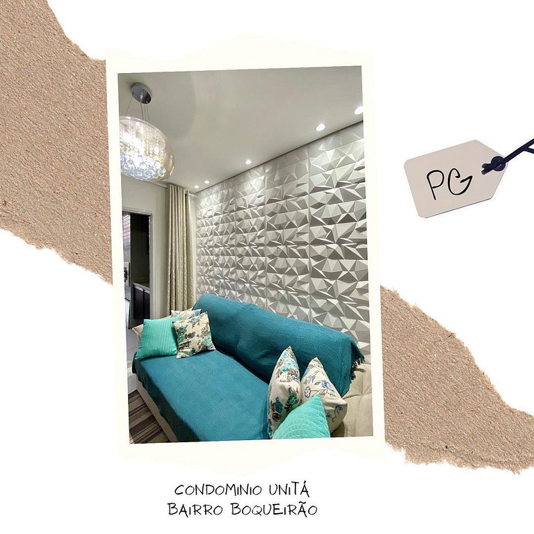 Apartamento no Boqueirão, Perto Praia com Piscina